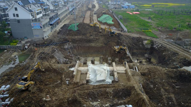 凤阳明中都明代古桥重见天日