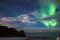 挪威北极圈惊涛拍岸极光映天