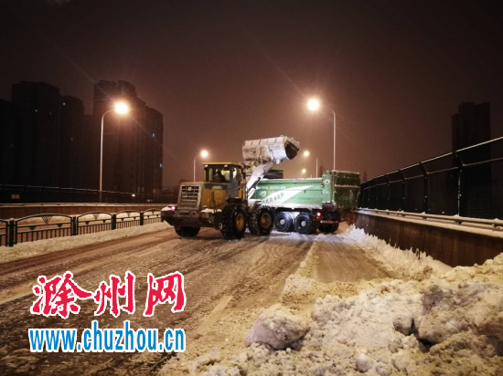 市政处连夜清除转运积雪