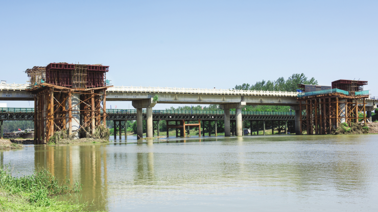 汊河大桥工程抓紧推进