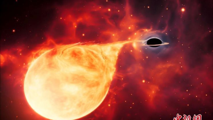  黑洞吞噬恒星“大餐”现场画面壮观