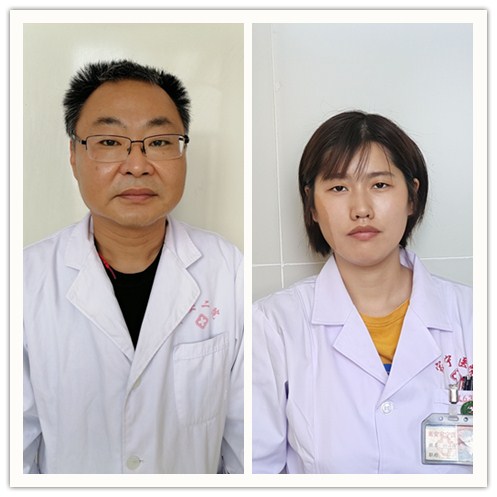 余强(左)、仰丹丹(右)合照