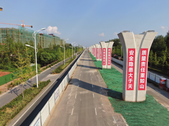 滁宁城际铁路洪武路段下部主体结构完工