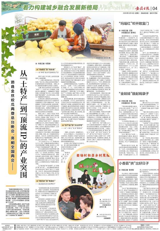 《安徽日报》（2026年3月18日4版）