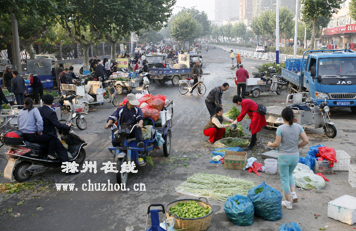 滁州在线-滁州要闻-滁州：丰乐大道“骑路”菜场乱象