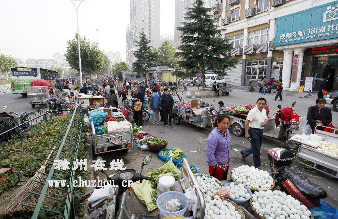 滁州在线-滁州要闻-滁州：丰乐大道“骑路”菜场乱象